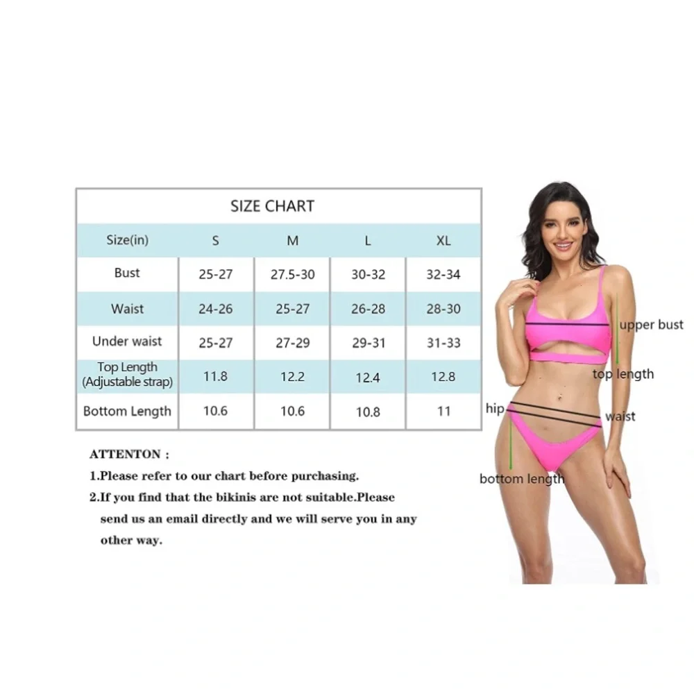 IOJBKI Sexy Bikinis for Women High Waisted Swimsuits Bathing Suits Bikini